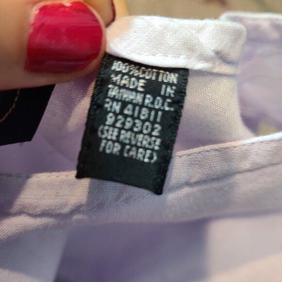 VTG Tomboy Le Sport Boxy Top 90s Lilac Purple Preppy Resort Vacation Oversized - Picture 7 of 8